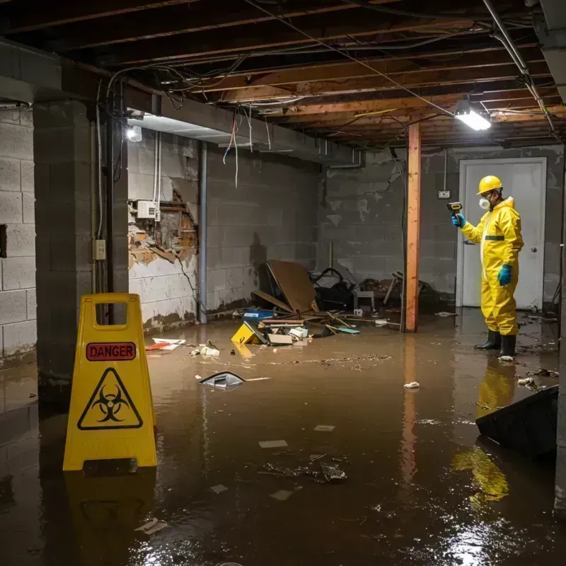 Flooded Basement Electrical Hazard in Fort Madison, IA Property